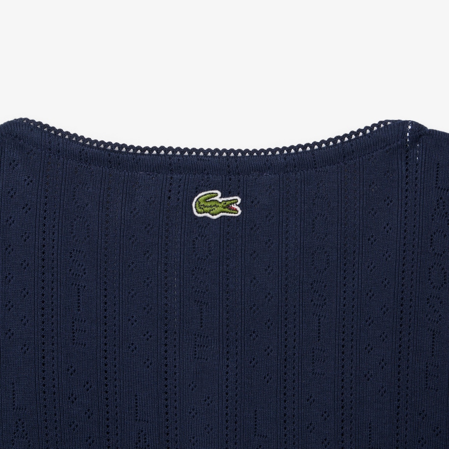 Slim Fit Pointelle Cardigan image number 5