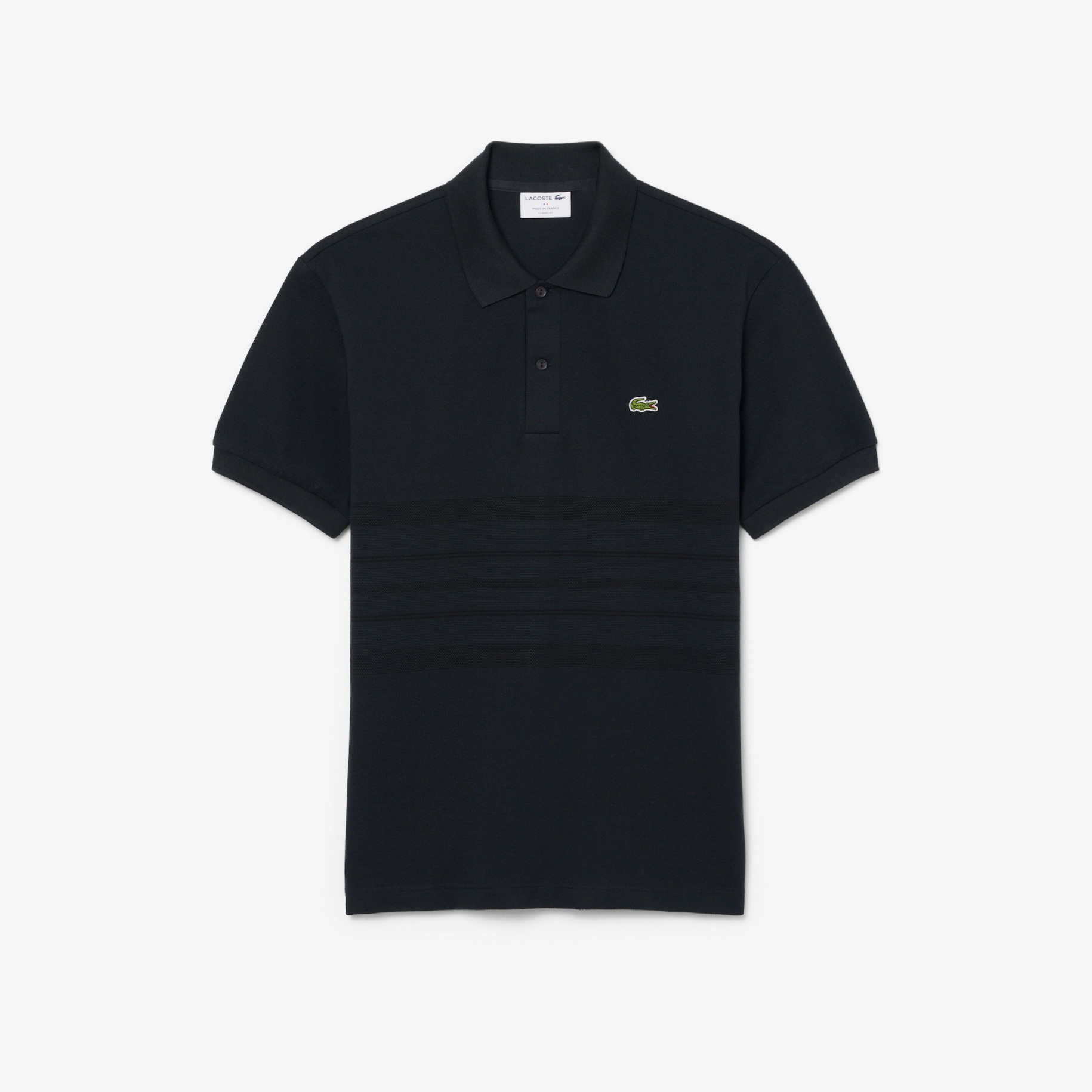 French Made Classic Fit Striped Polo image number 3