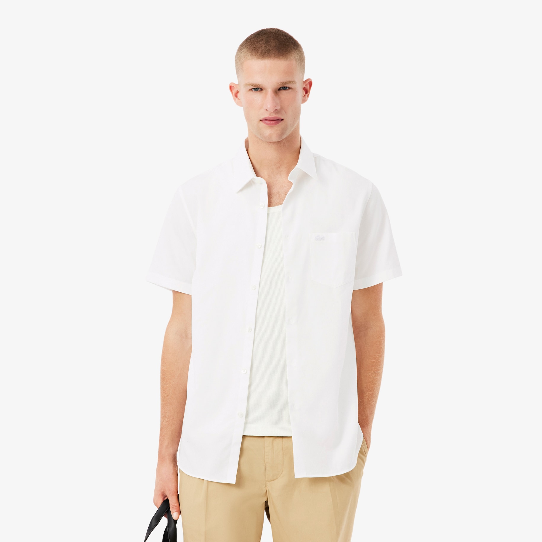 Men's Regular Fit Solid Cotton Shirt image number 0