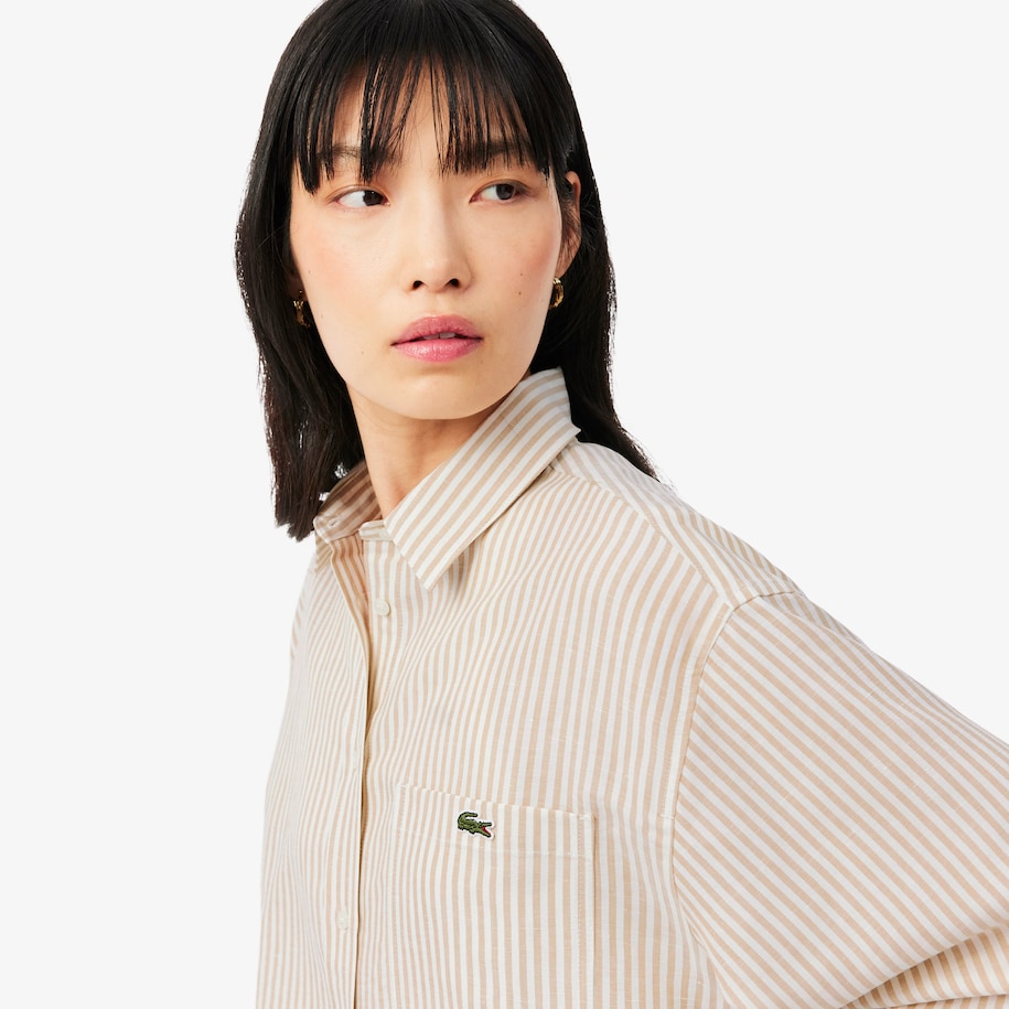 Oversized Linen Blend Shirt image number 1