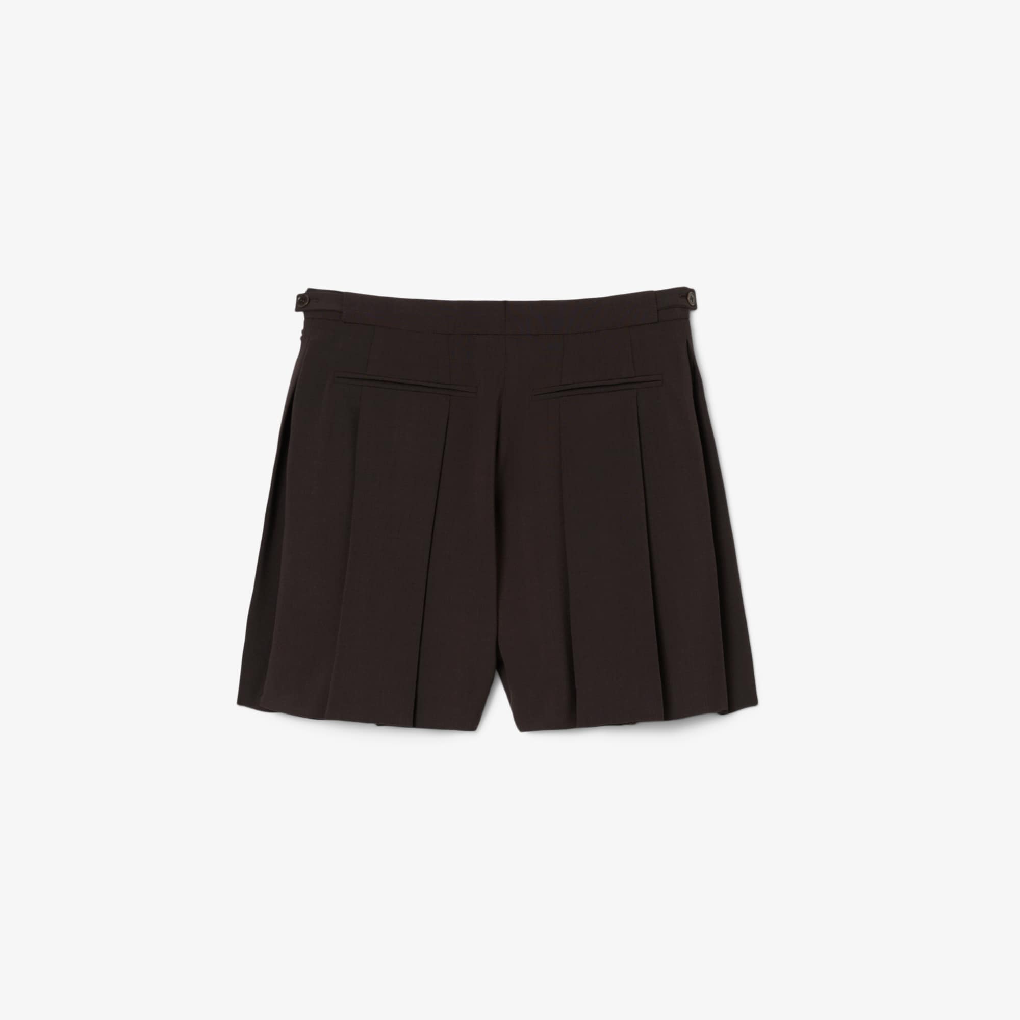 Runway Pleated Wool Bermuda Shorts image number 4