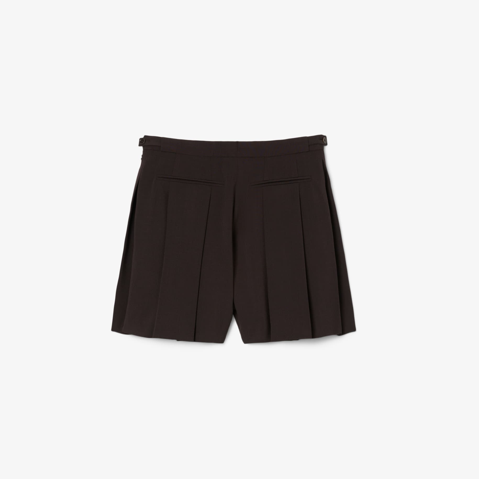Runway Pleated Wool Bermuda Shorts image number 4