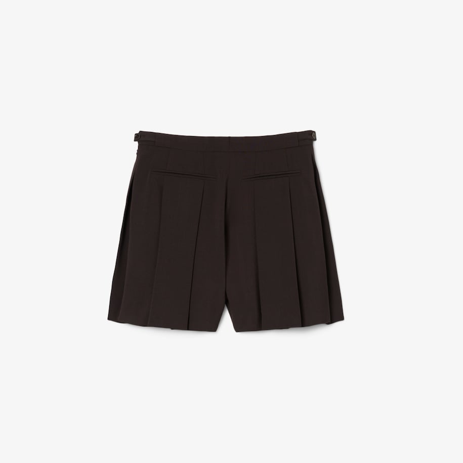 Runway Pleated Wool Bermuda Shorts image number 4