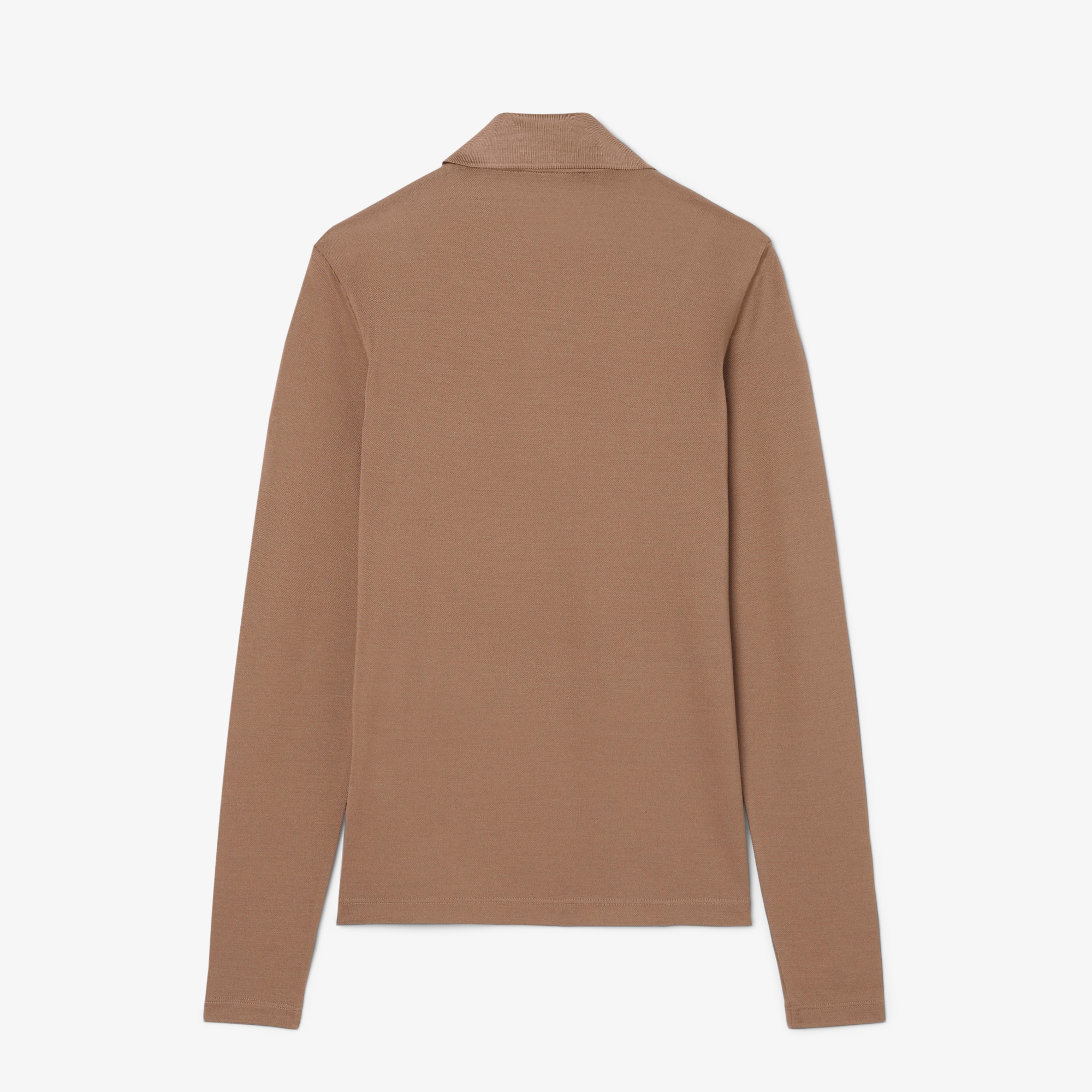 Runway Slim Fit Long Silk Sleeved Polo Shirt image number 4