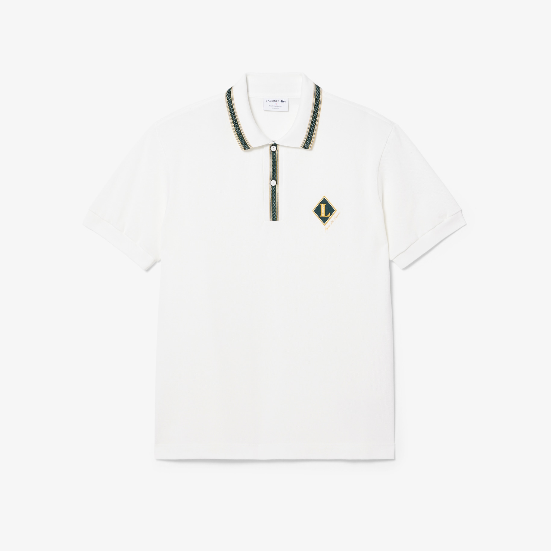 Classic Fit French Made Badge Accent Polo Shirt image number 3