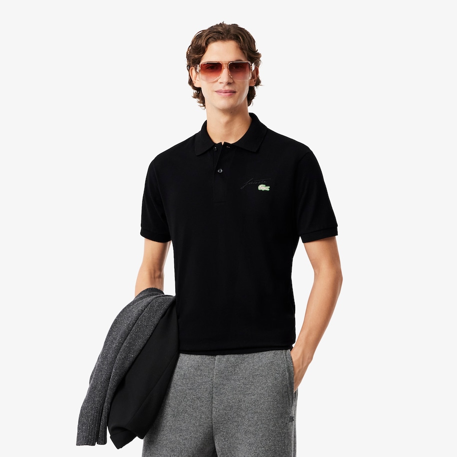 Classic Fit Embroidery Detail Piqu&eacute; Polo Shirt image number 0
