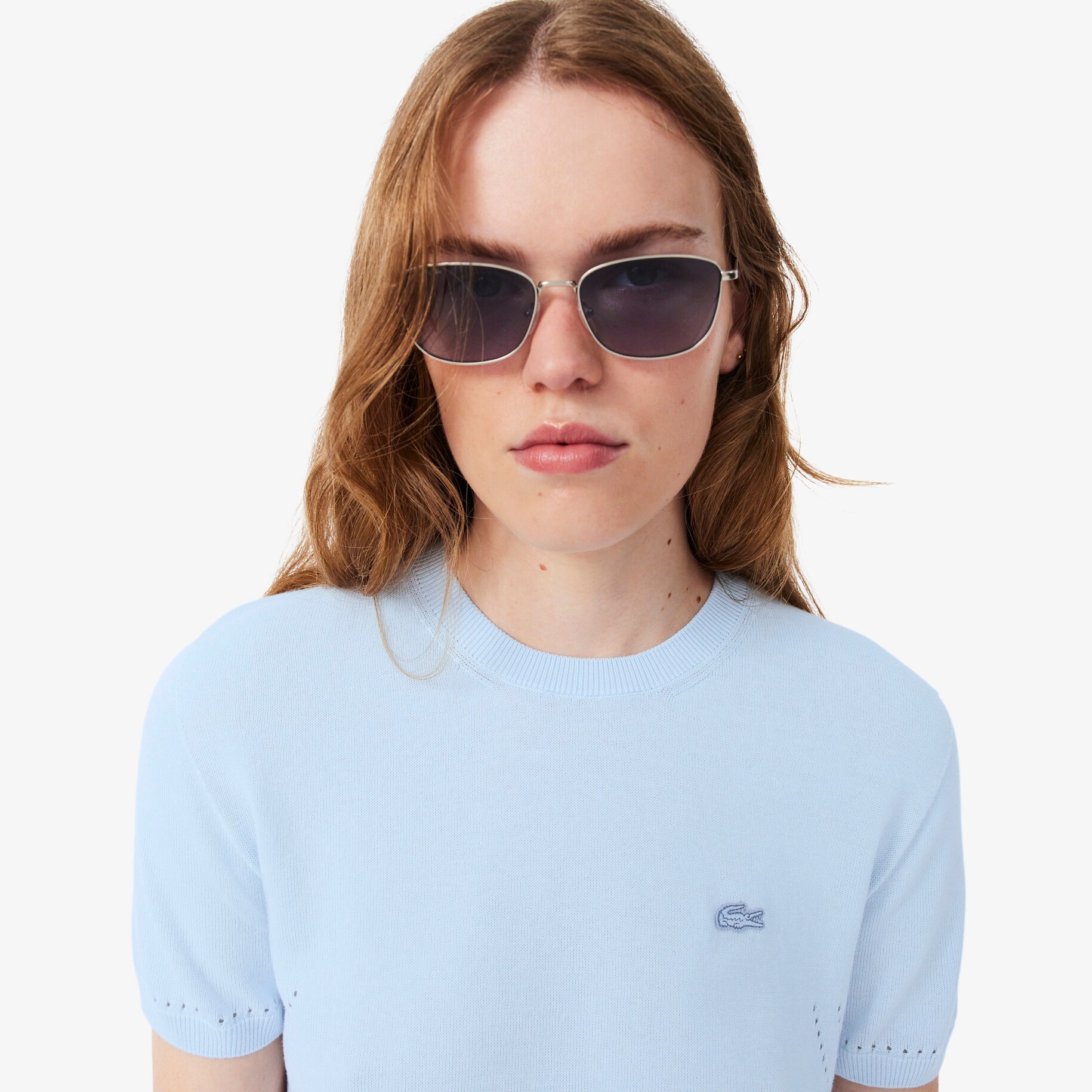 Short Sleeved 3D Knit Sweater image number 1