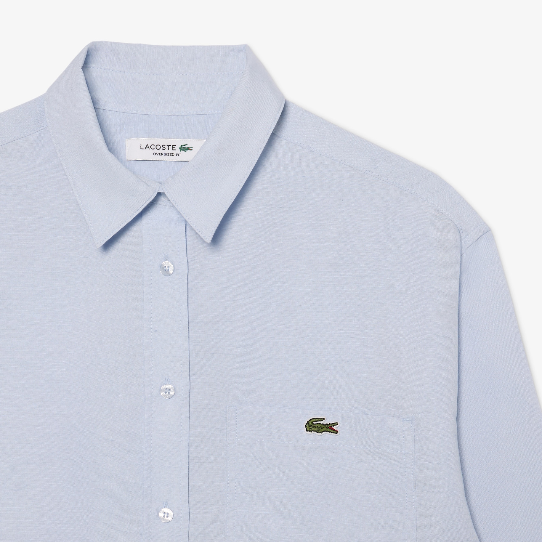 Oversized Linen Blend Shirt image number 4
