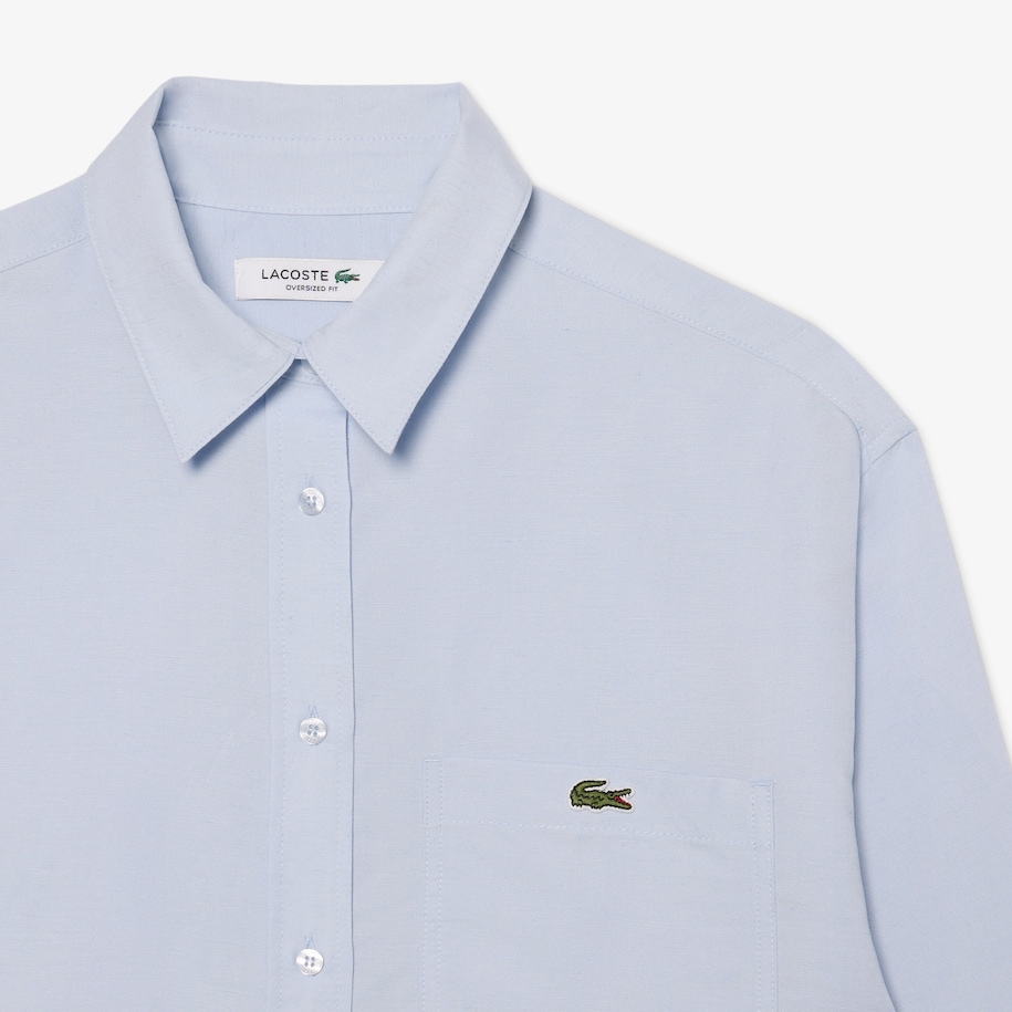 Oversized Linen Blend Shirt image number 4