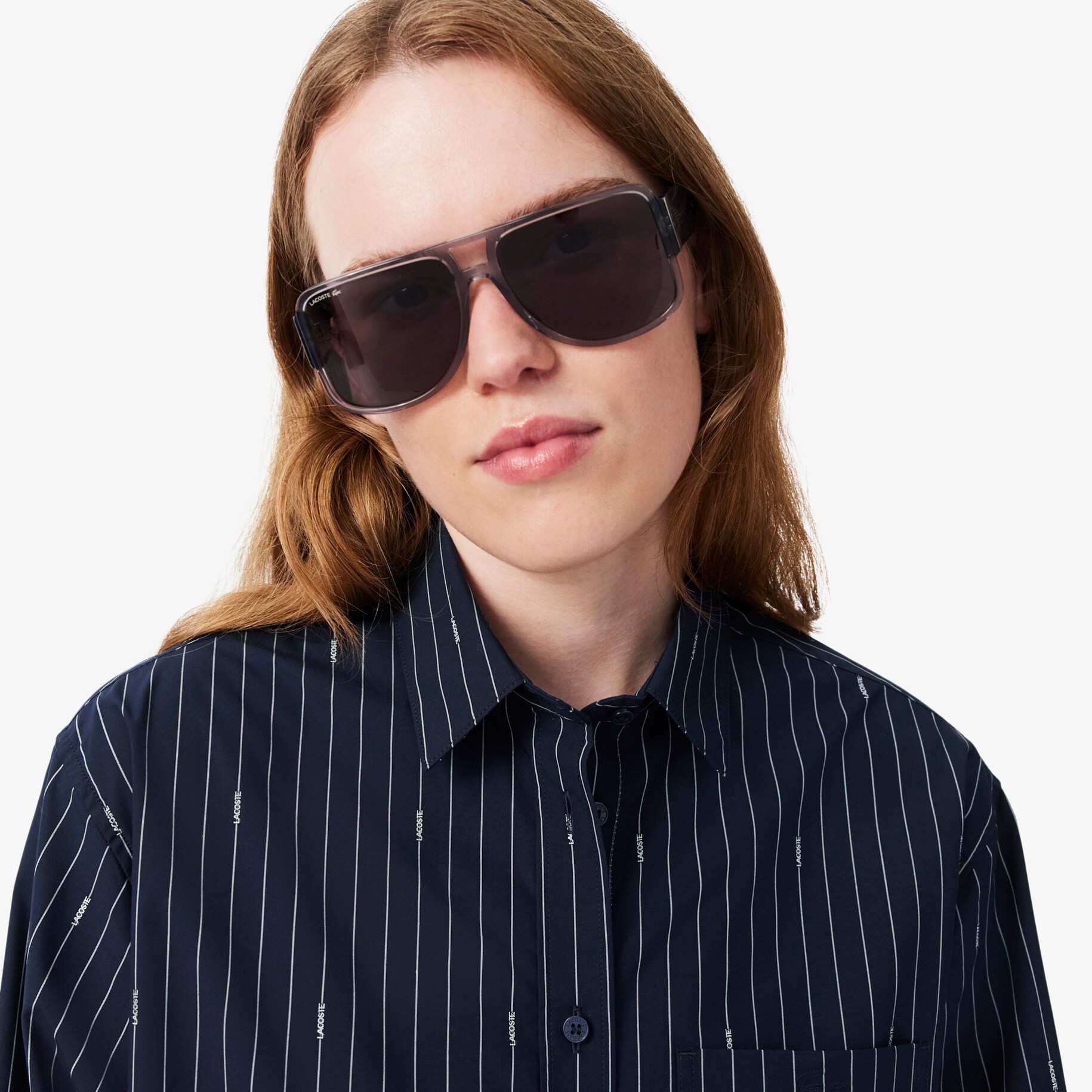 Oversized Striped Jacquard Shirt image number 1