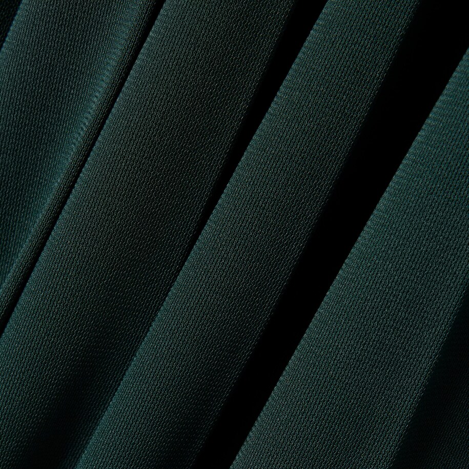 Pleated Fluid Jersey Polo Collar Dress image number 6