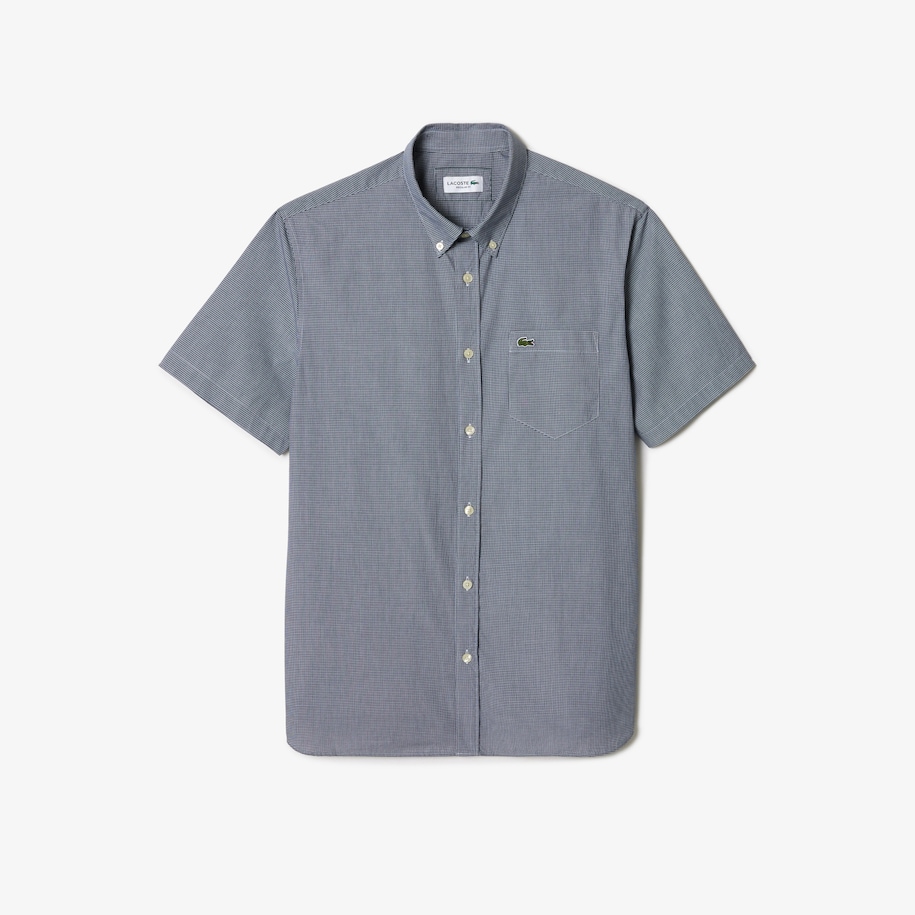Short Sleeved Regular Fit Gingham Shirt image number 3