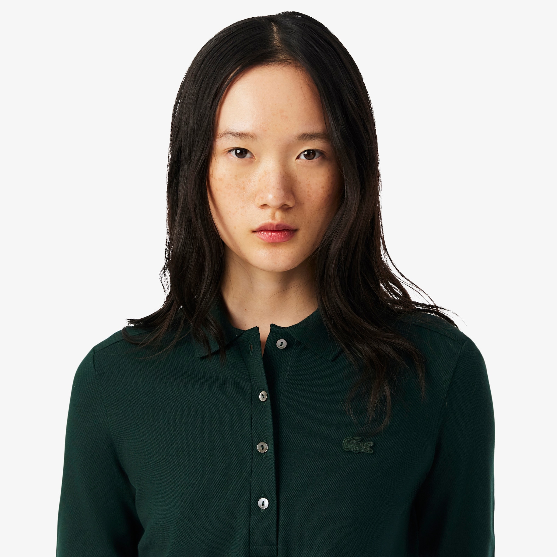 Women&rsquo;s Slim fit Stretch Piqu&eacute; Lacoste Polo Shirt image number 1