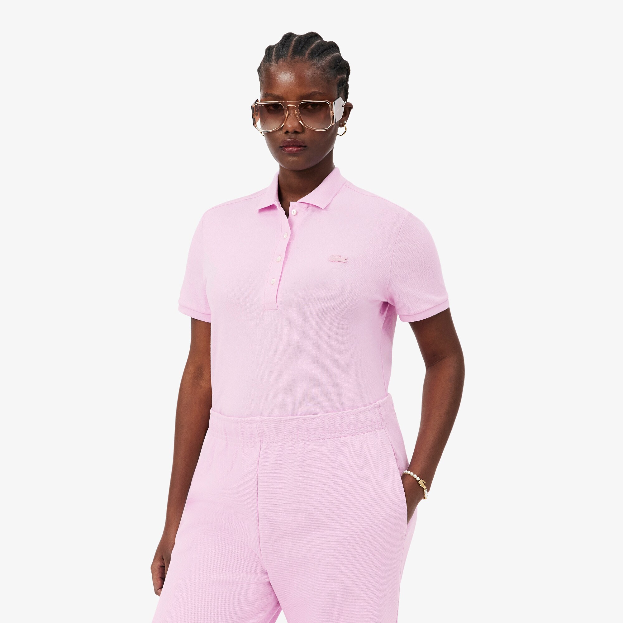 L.12.D Slim Fit Stretch Mini Piqu&eacute; Polo Shirt image number 7