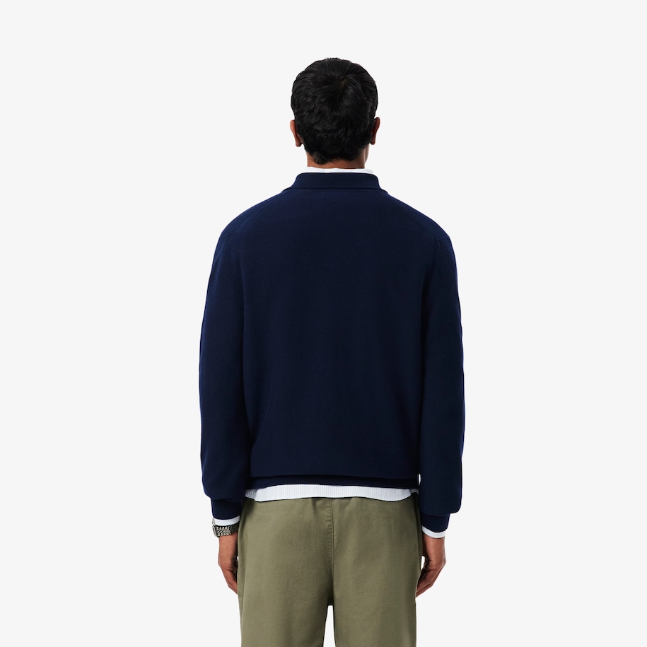 Classic Fit Long Sleeved Knitted Polo Shirt image number 2