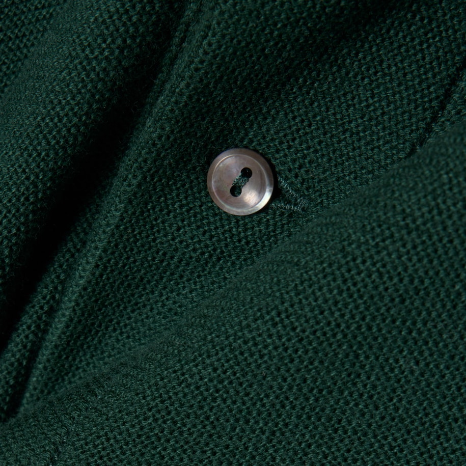 Classic Fit Long Sleeved Knitted Polo Shirt image number 5