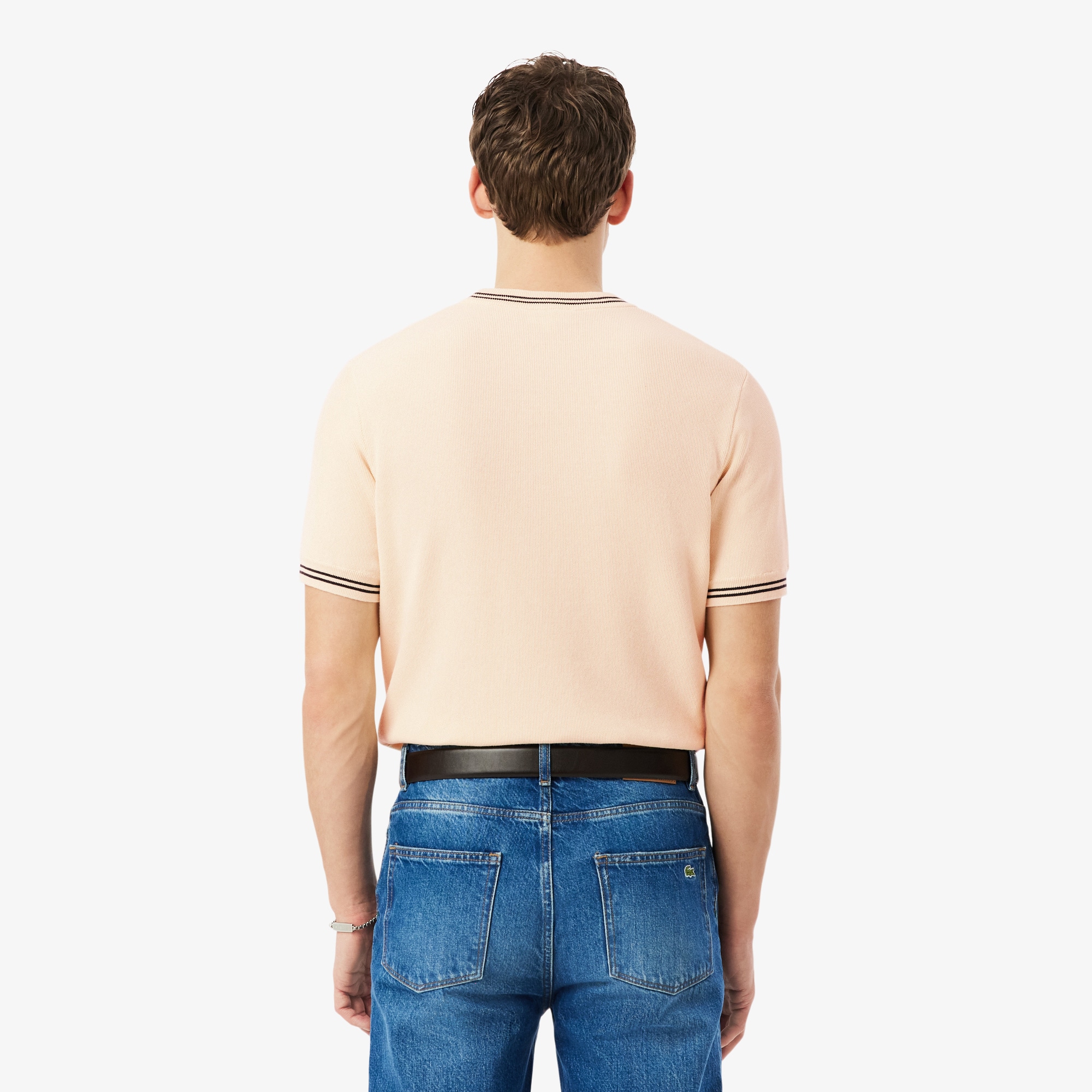 Classic Fit Stripe Detail Knit T-Shirt image number 2