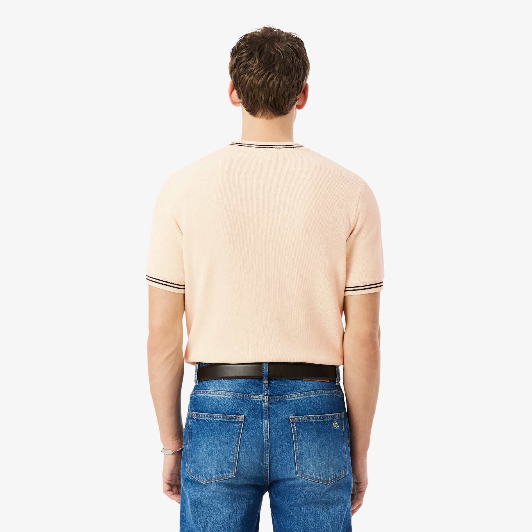 Classic Fit Stripe Detail Knit T-Shirt image number 2