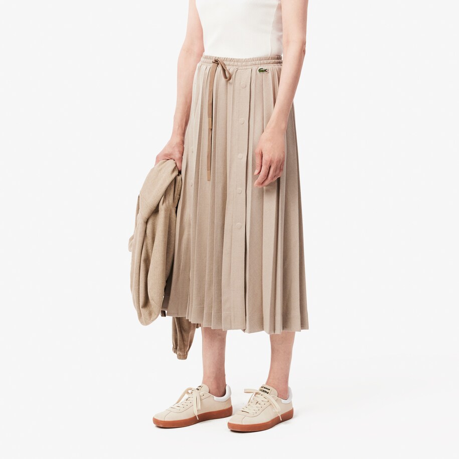 Long Pleated Flannel Skirt image number 1