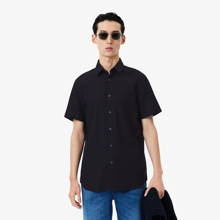 Men's Regular Fit Solid Cotton Shirt image number 0
