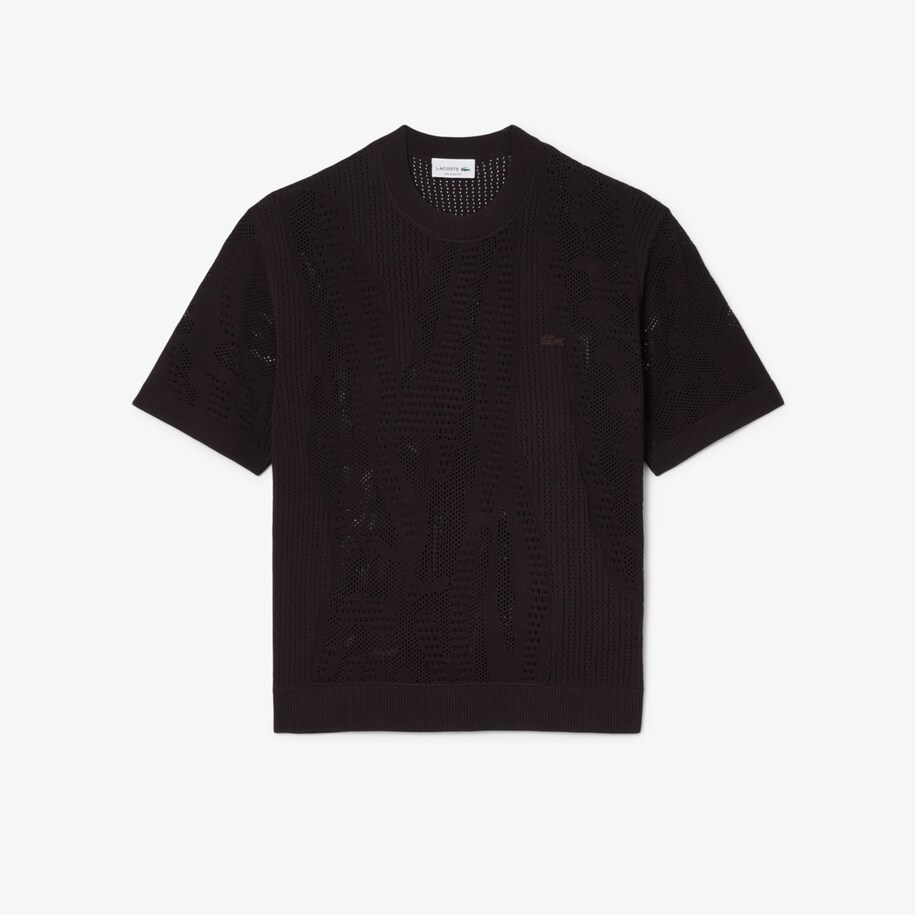 Relaxed Fit Short Sleeved Printed Sweater image number 0