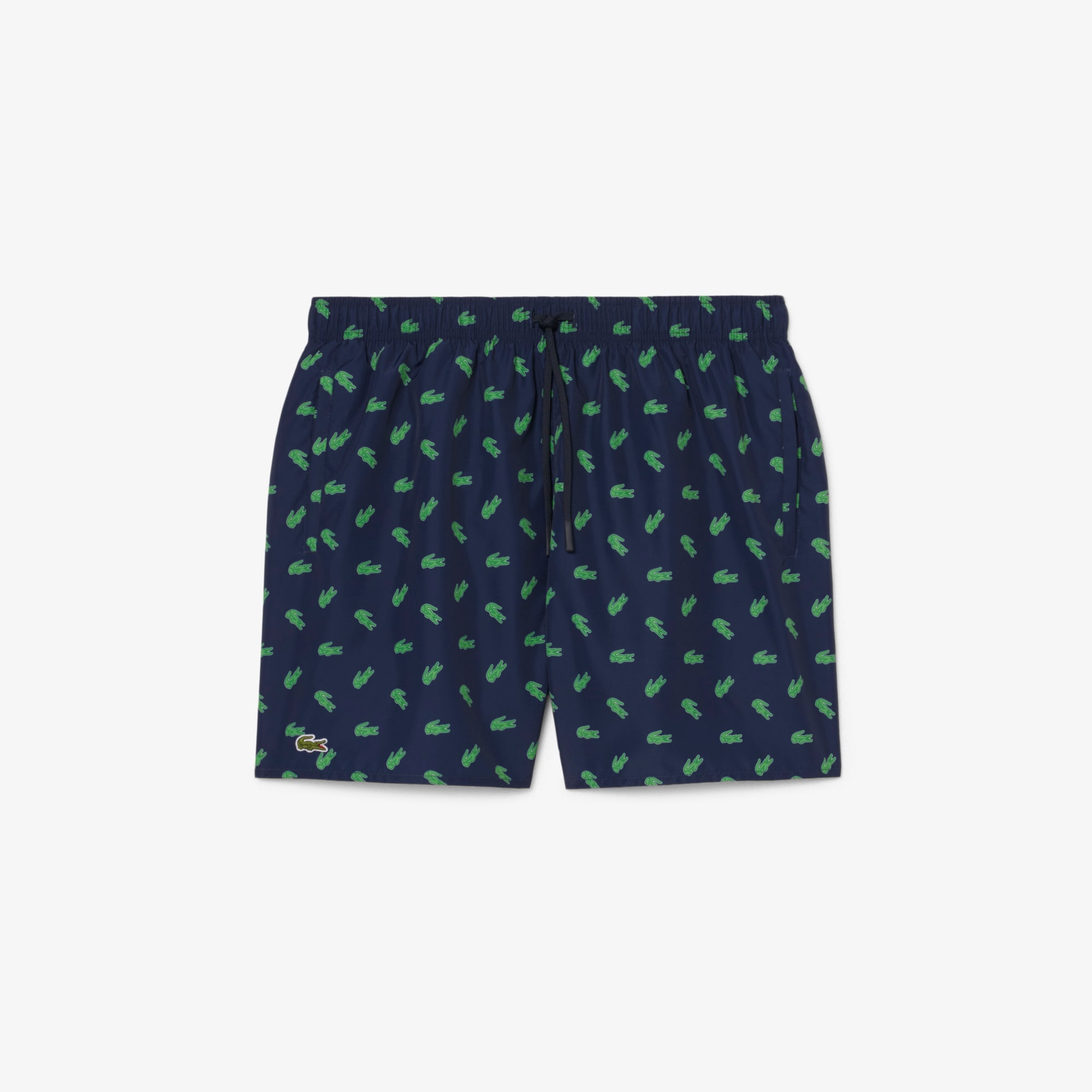 Mid Length Crocodile Print Swim Trunks image number 3