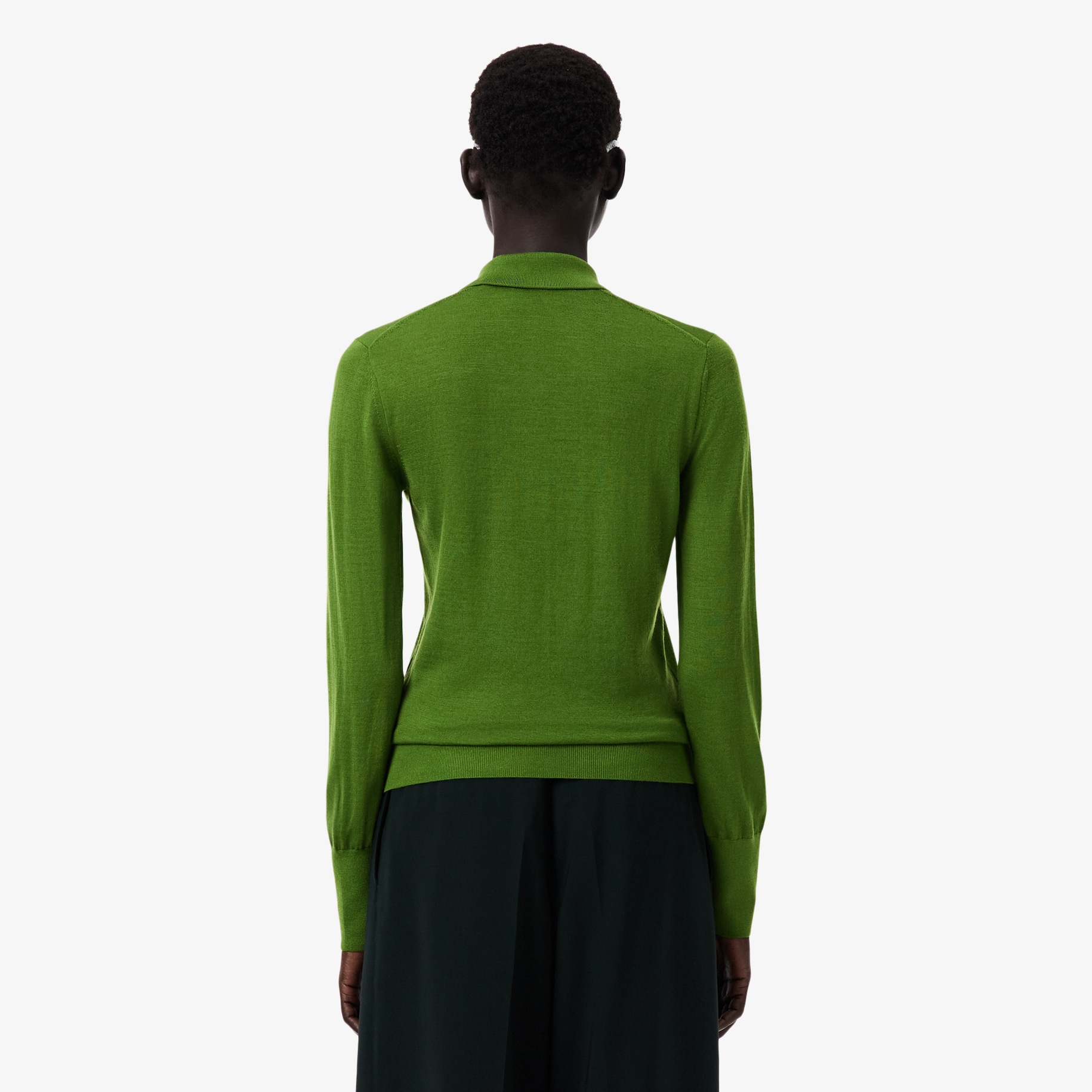 Runway Polo Collar Merino Wool Sweater image number 2
