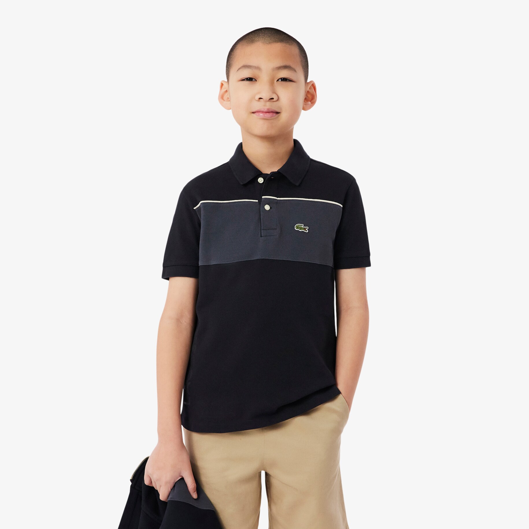 Colorblock Petit Piqu&eacute; Polo Shirt image number 0