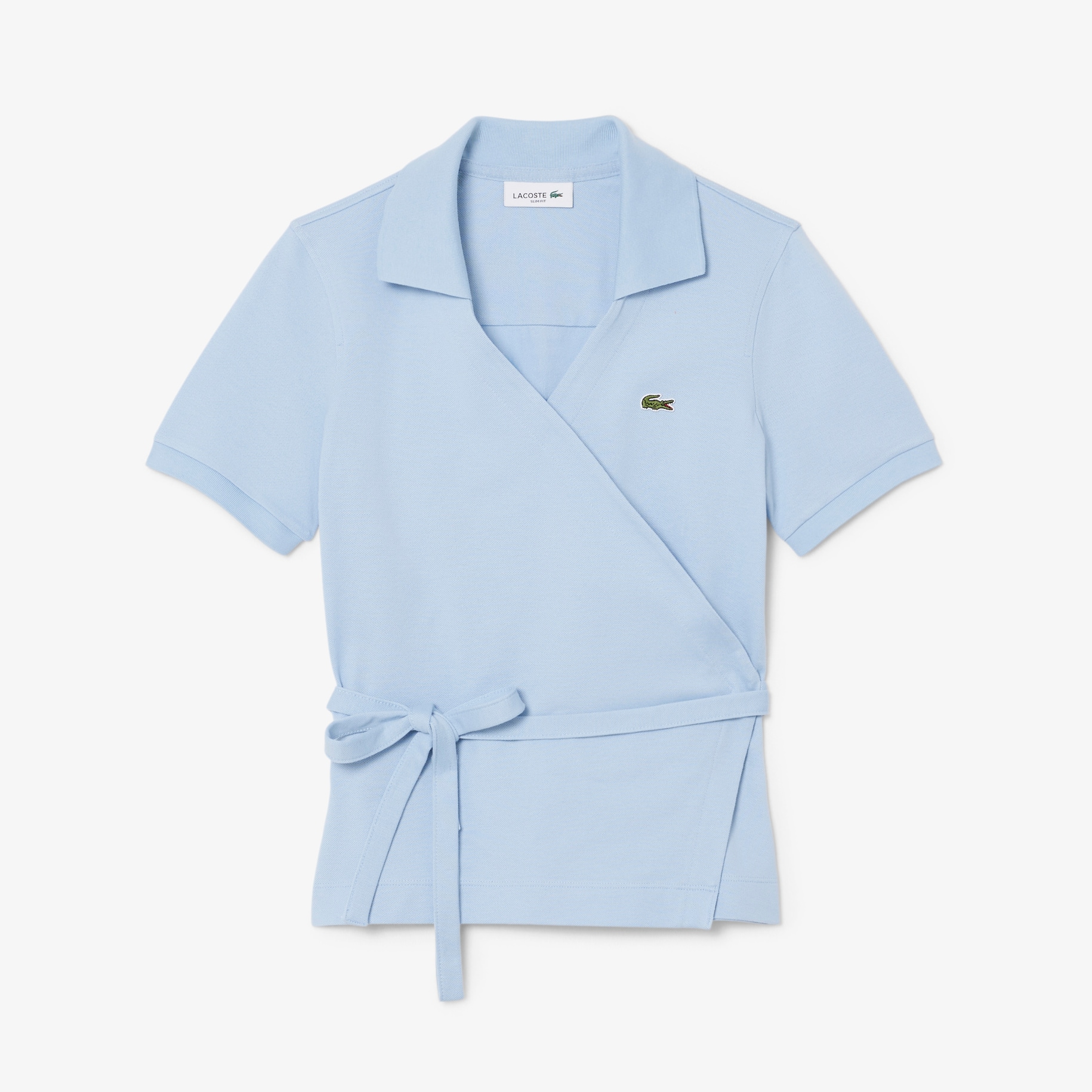 Stretch Mini Piqu&eacute; Wrap Polo Shirt image number 3