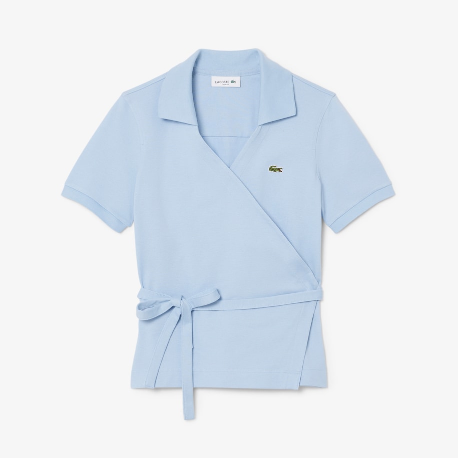 Stretch Mini Piqu&eacute; Wrap Polo Shirt image number 3