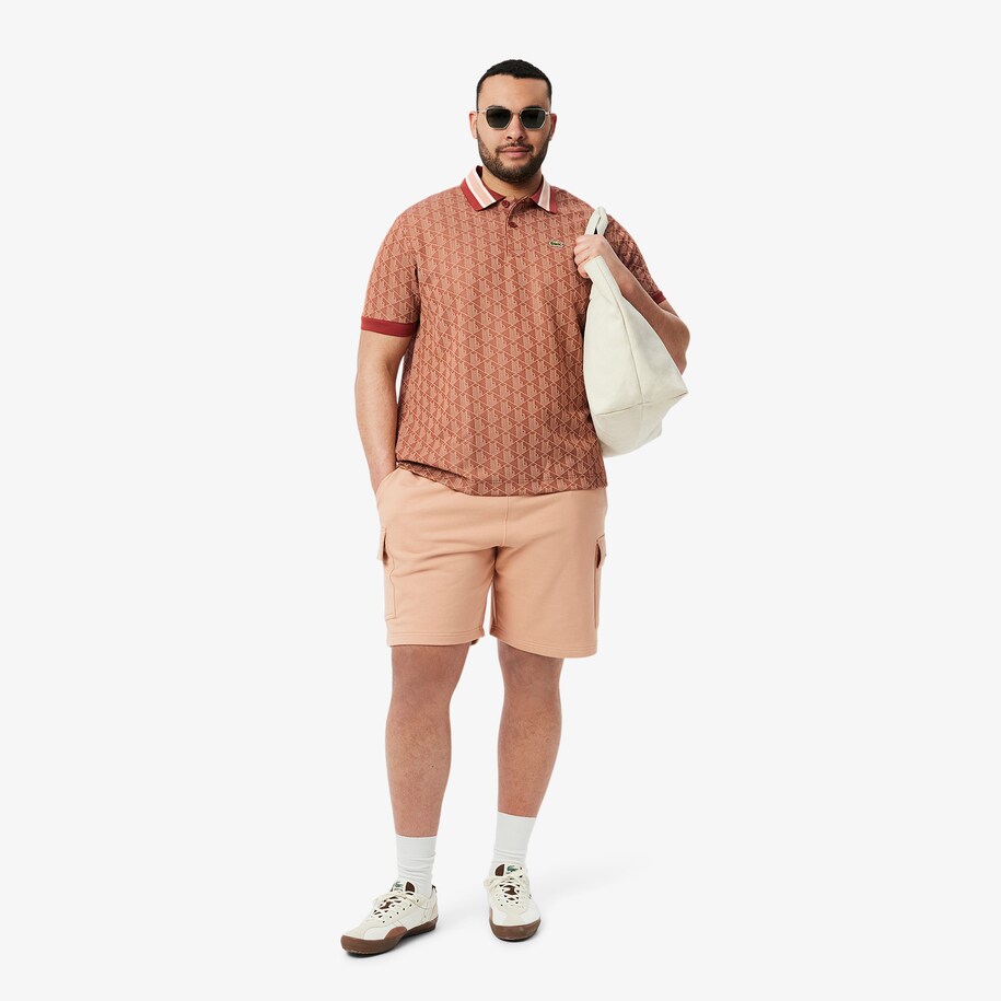 Classic Fit Contrast Collar Monogram Motif Polo Shirt image number 7