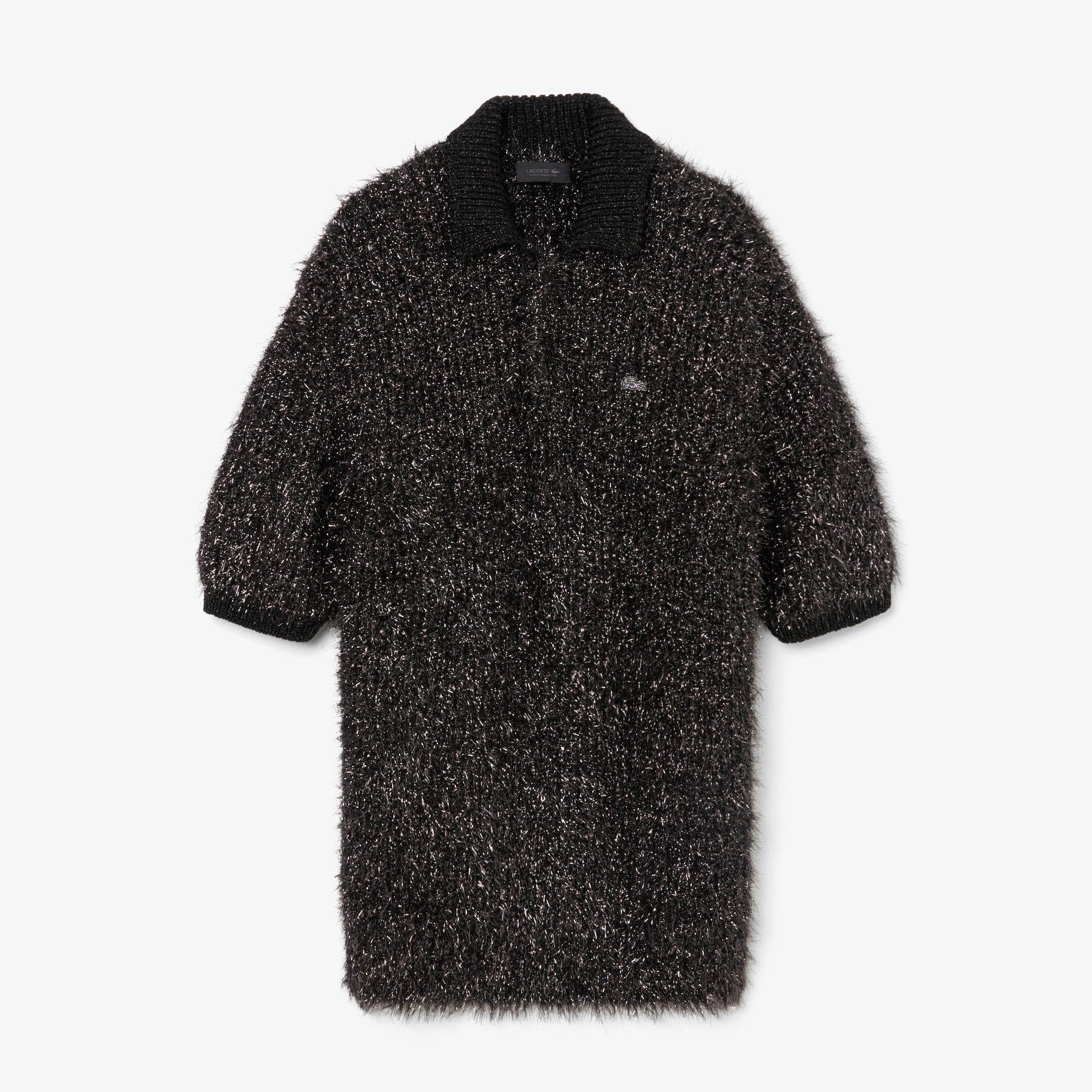 Sweater Lurex Knit Kerah Polo Runway image number 3