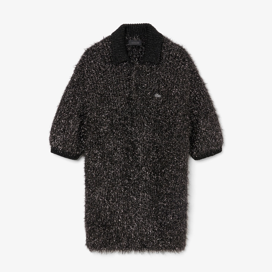 Sweater Lurex Knit Kerah Polo Runway image number 3