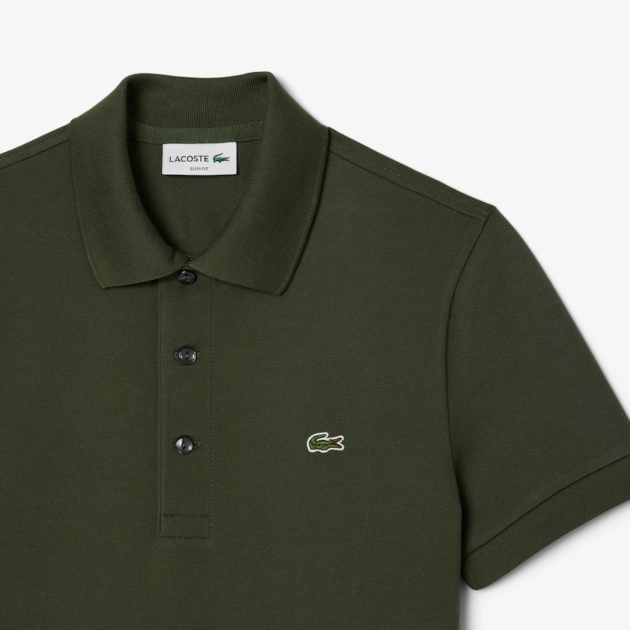 Slim Fit Stretch Piqué Polo Shirt image number 1