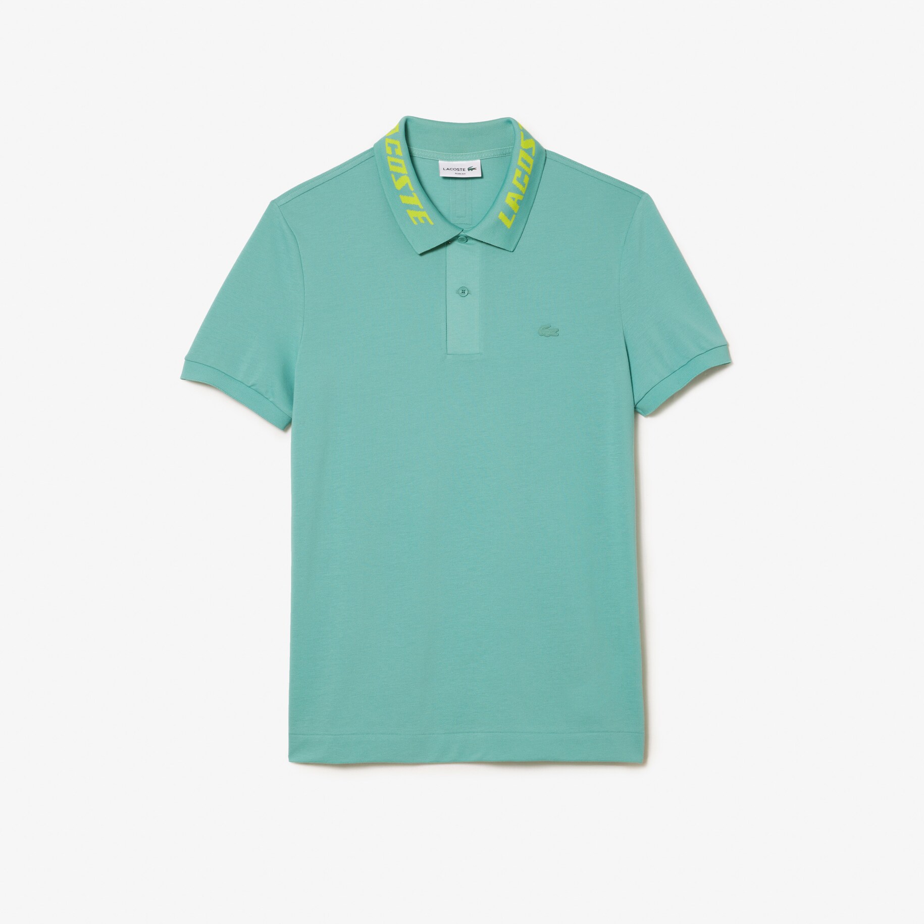 Men's Lacoste Branded Slim Fit Stretch Piqué Polo image number 3