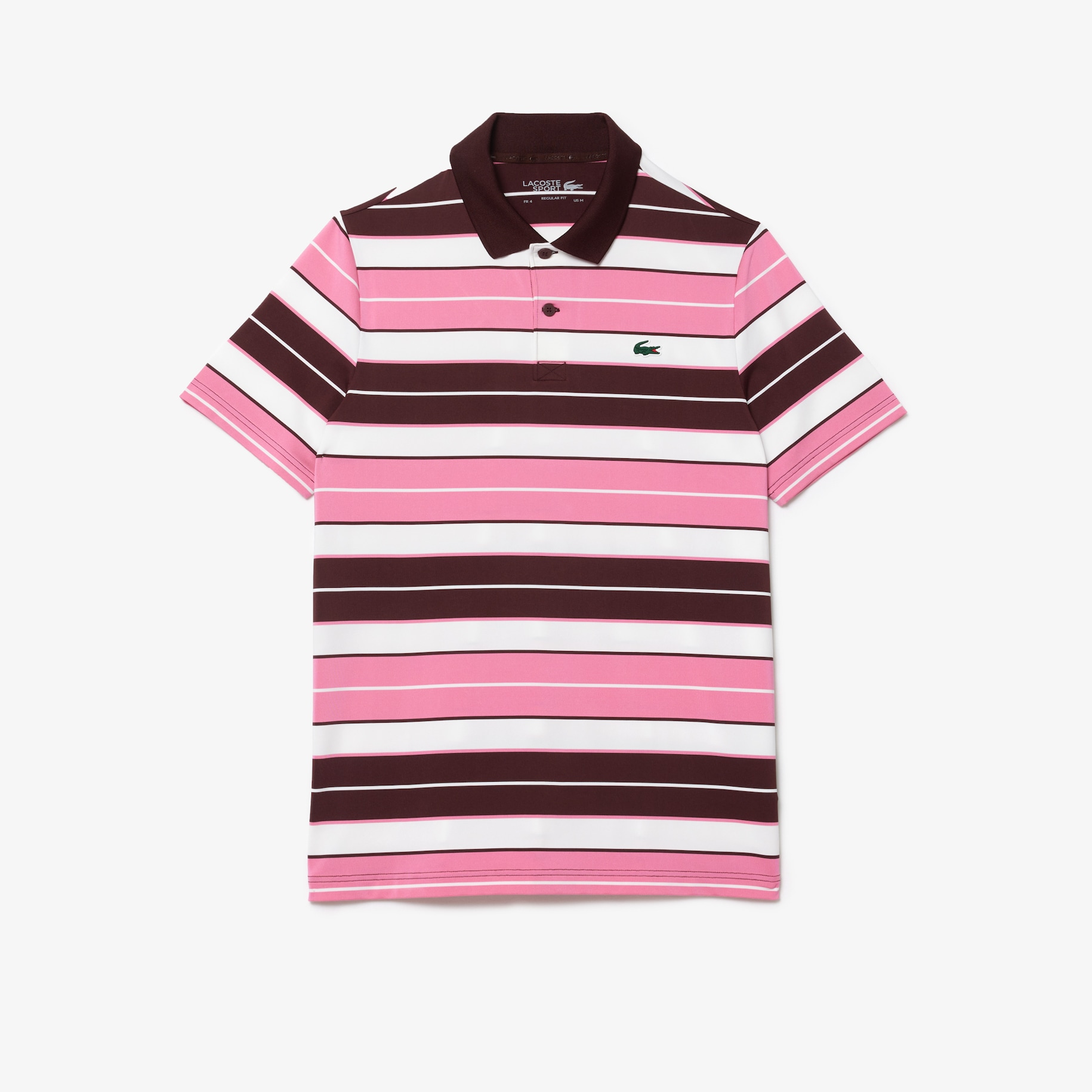 Ultra-Dry Anti-UV Striped Golf Polo Shirt image number 3