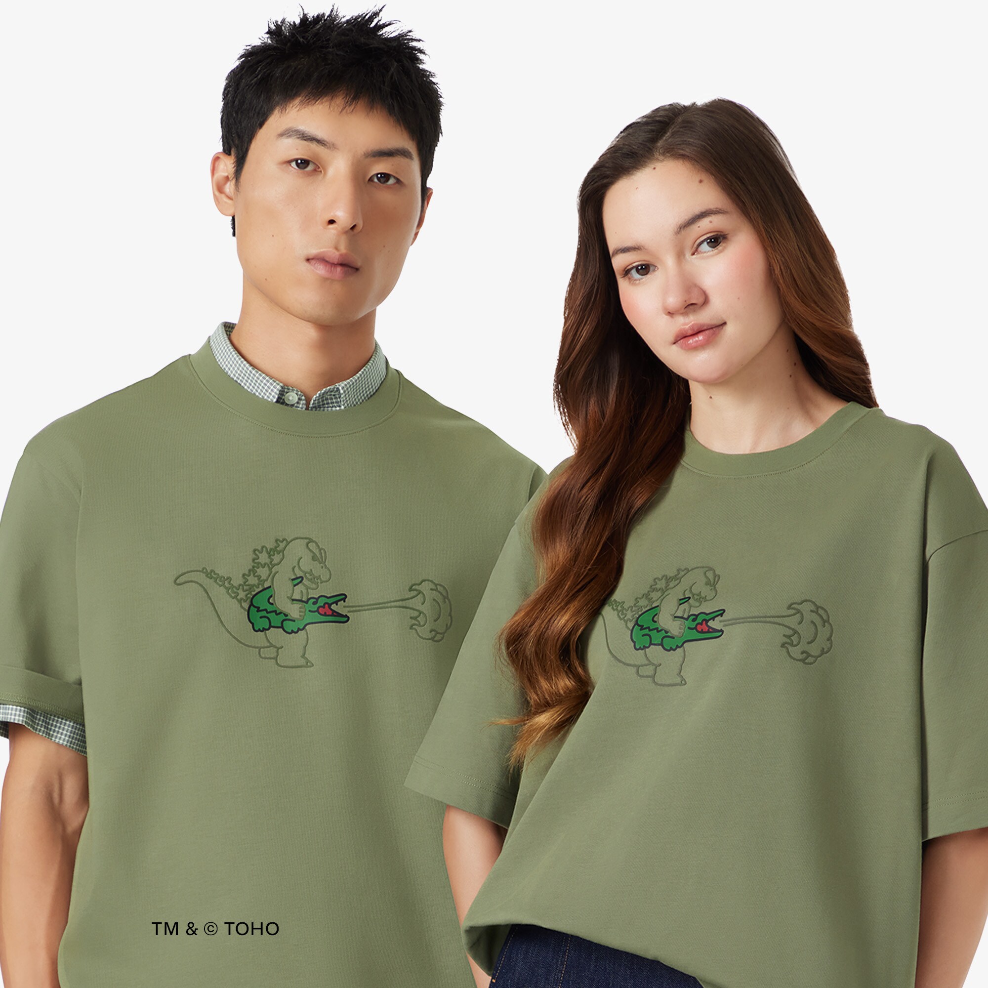 T-shirt Lacoste & Godzilla image number 1