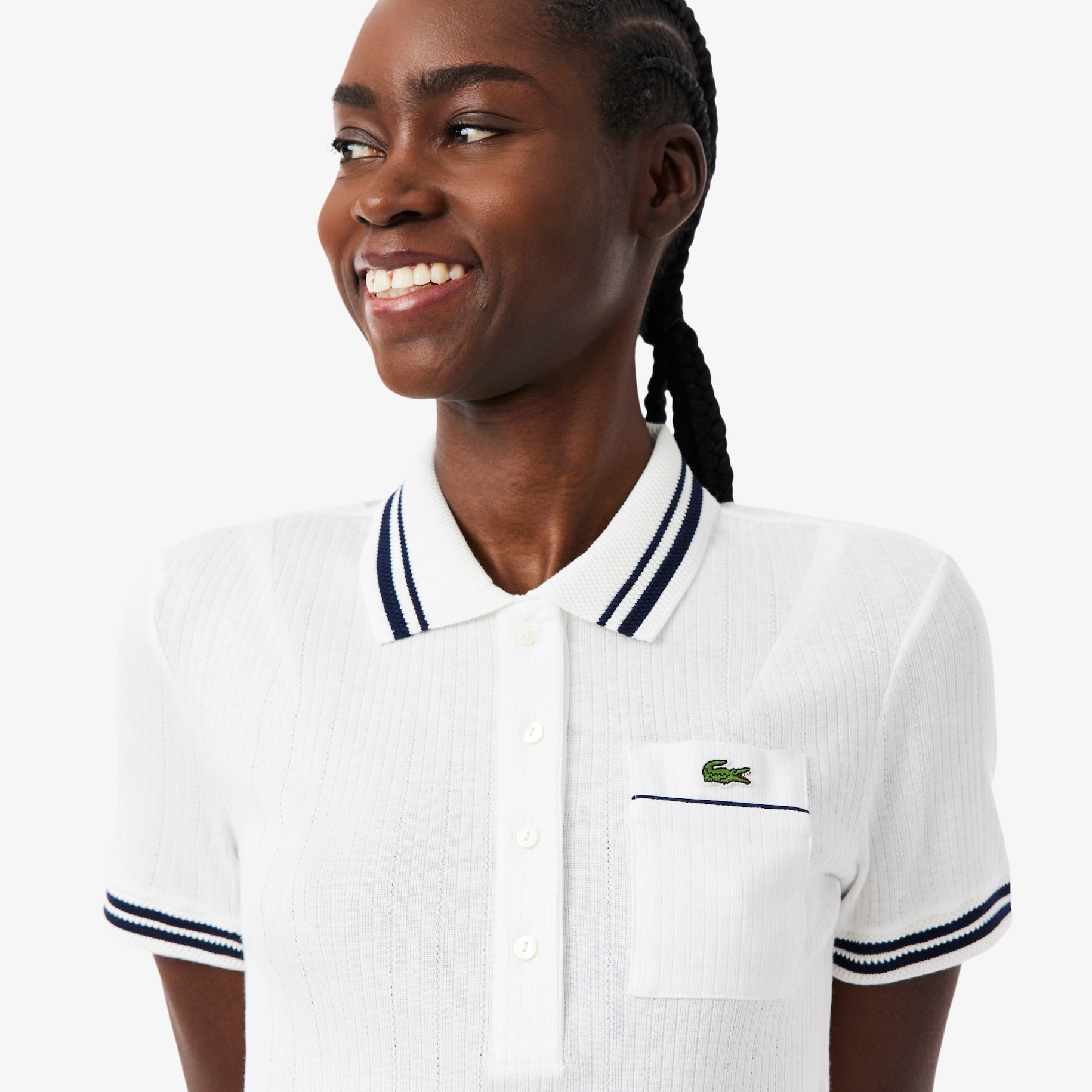 Slim Fit French Made Ribbed Polo Shirt image number 1