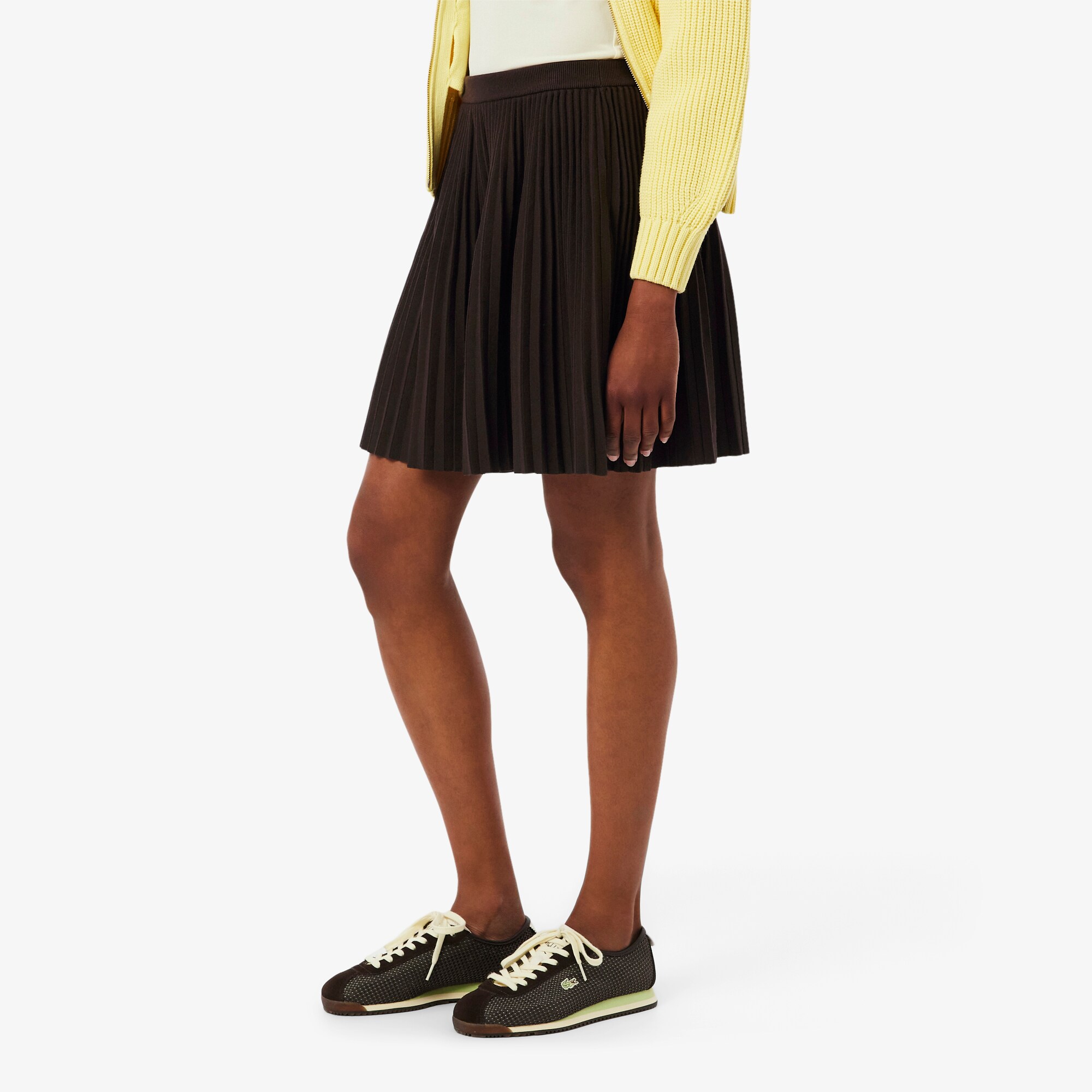 Short Pleated Mesh Skirt image number 1