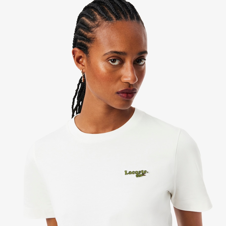 Cotton Badge T-shirt image number 1