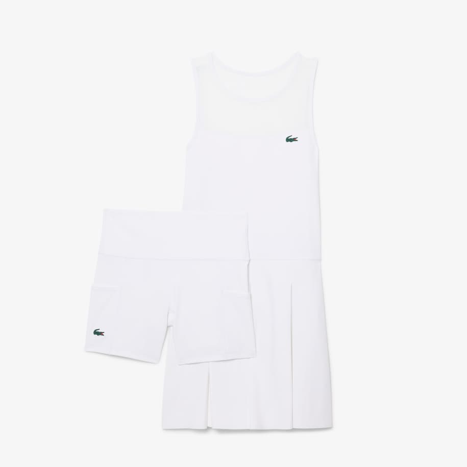 Dual Fabric Pleated Stretch Tennis Dress image number 6