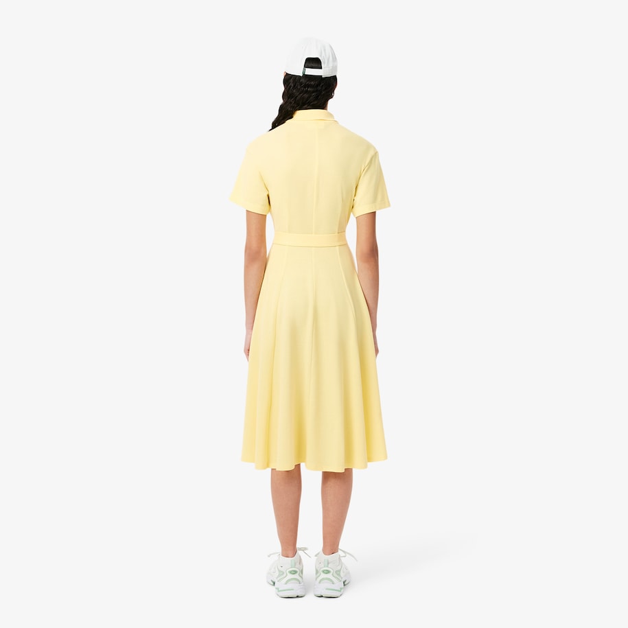 Flared Mini-Piqu&eacute; Polo Dress image number 2