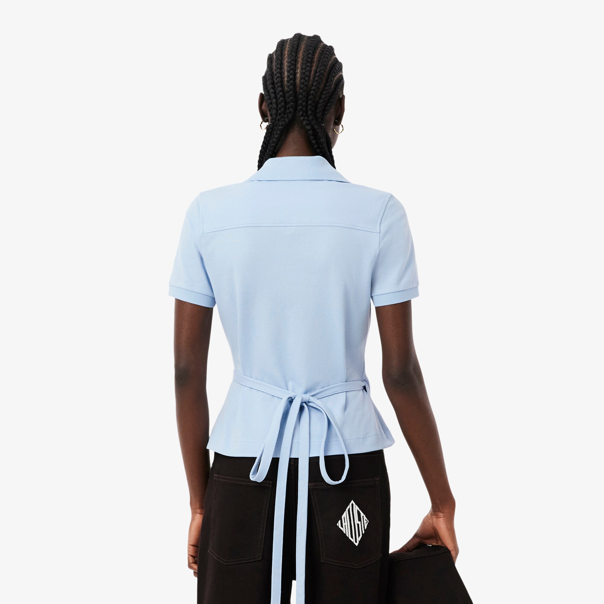 Stretch Mini Piqu&eacute; Wrap Polo Shirt image number 2