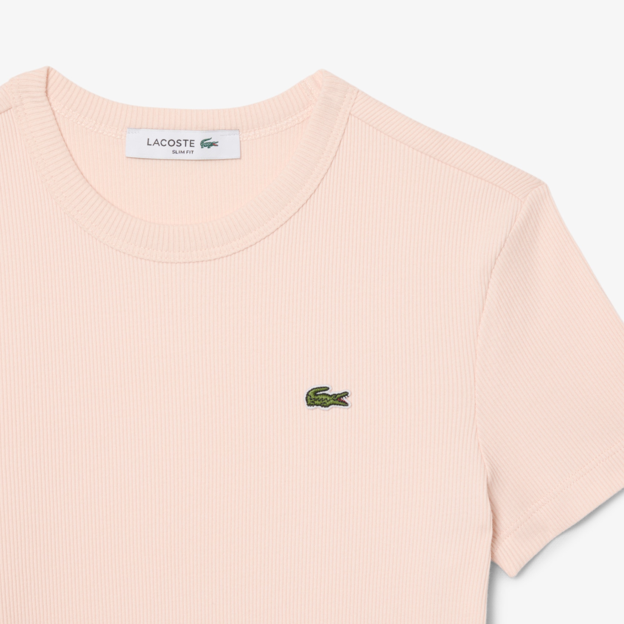 Slim Fit Ribbed Cotton T-shirt image number 4