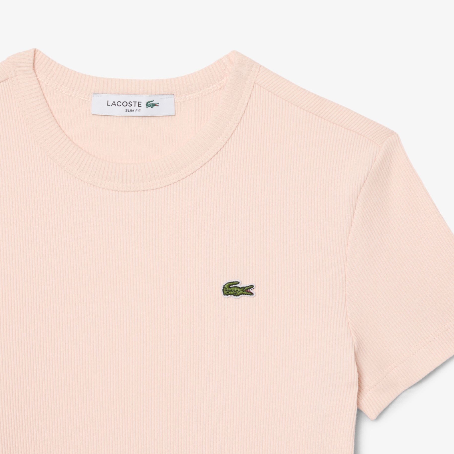 Slim Fit Ribbed Cotton T-shirt image number 4
