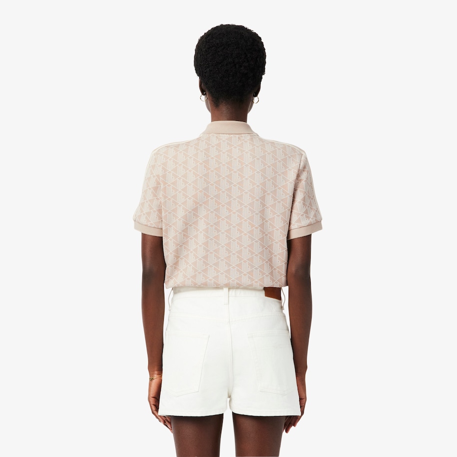 Slim Fit Monogram Jacquard Polo Shirt image number 2