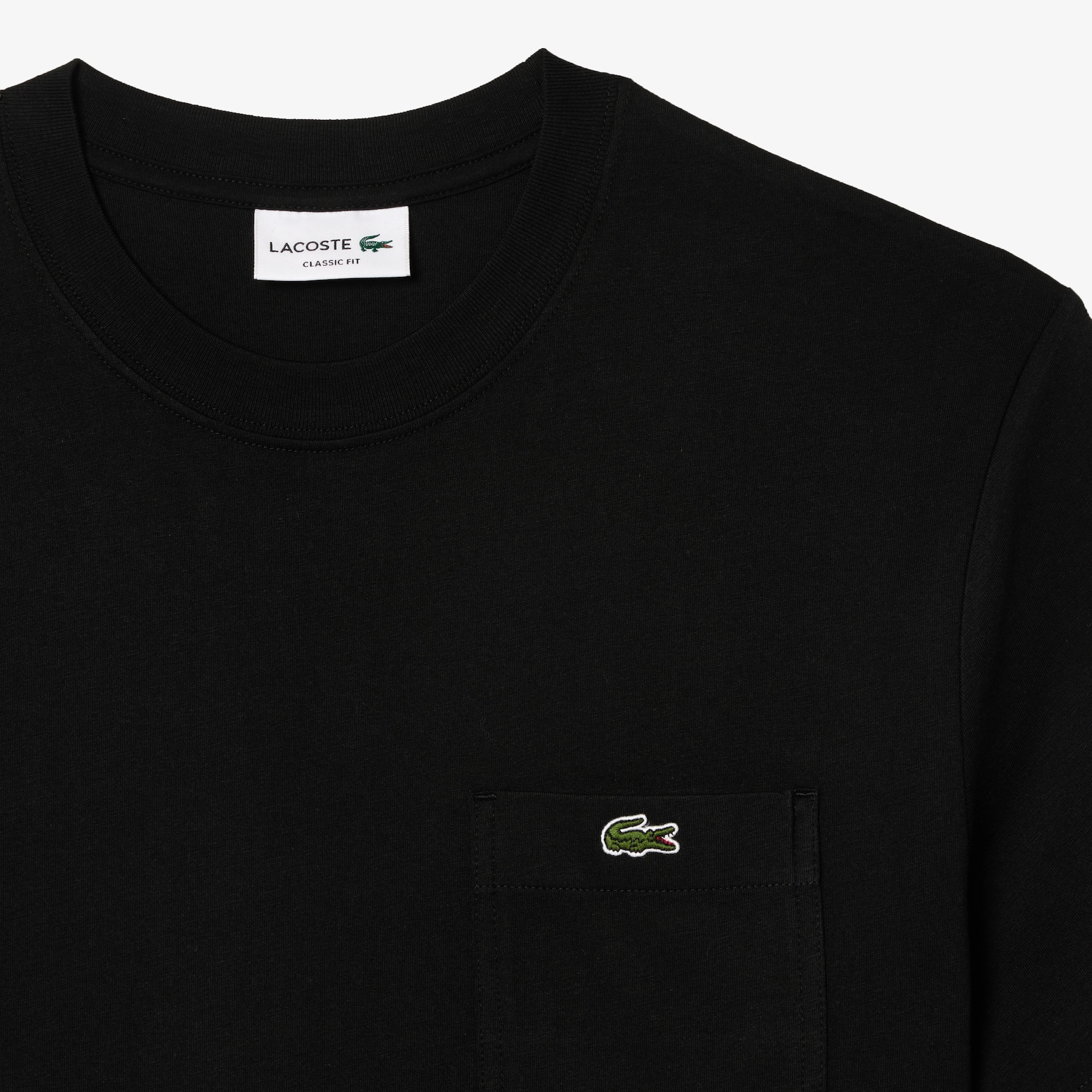 Cotton T-shirt with Breast Pocket image number 4