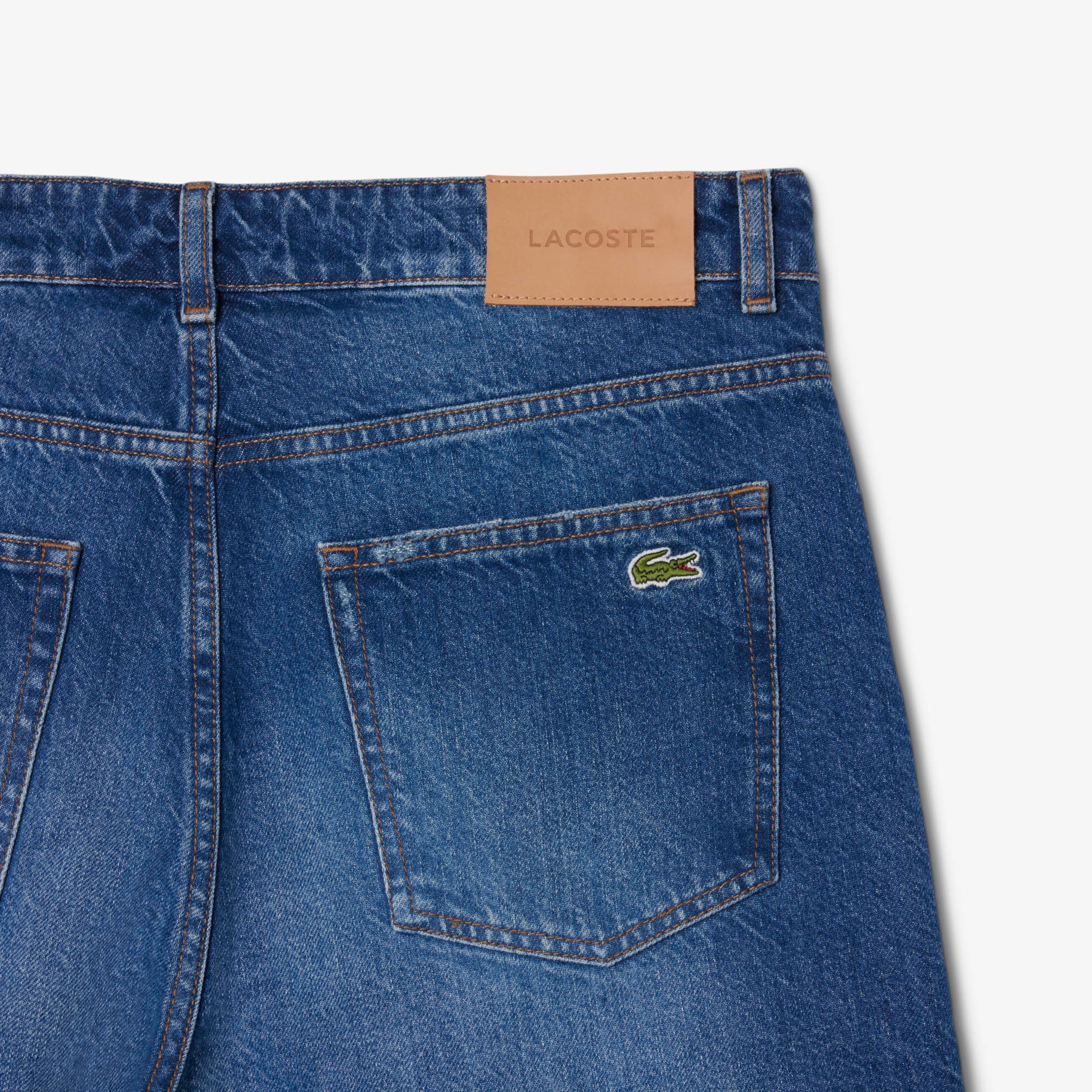 Straight Fit Denim Bermuda Shorts image number 5