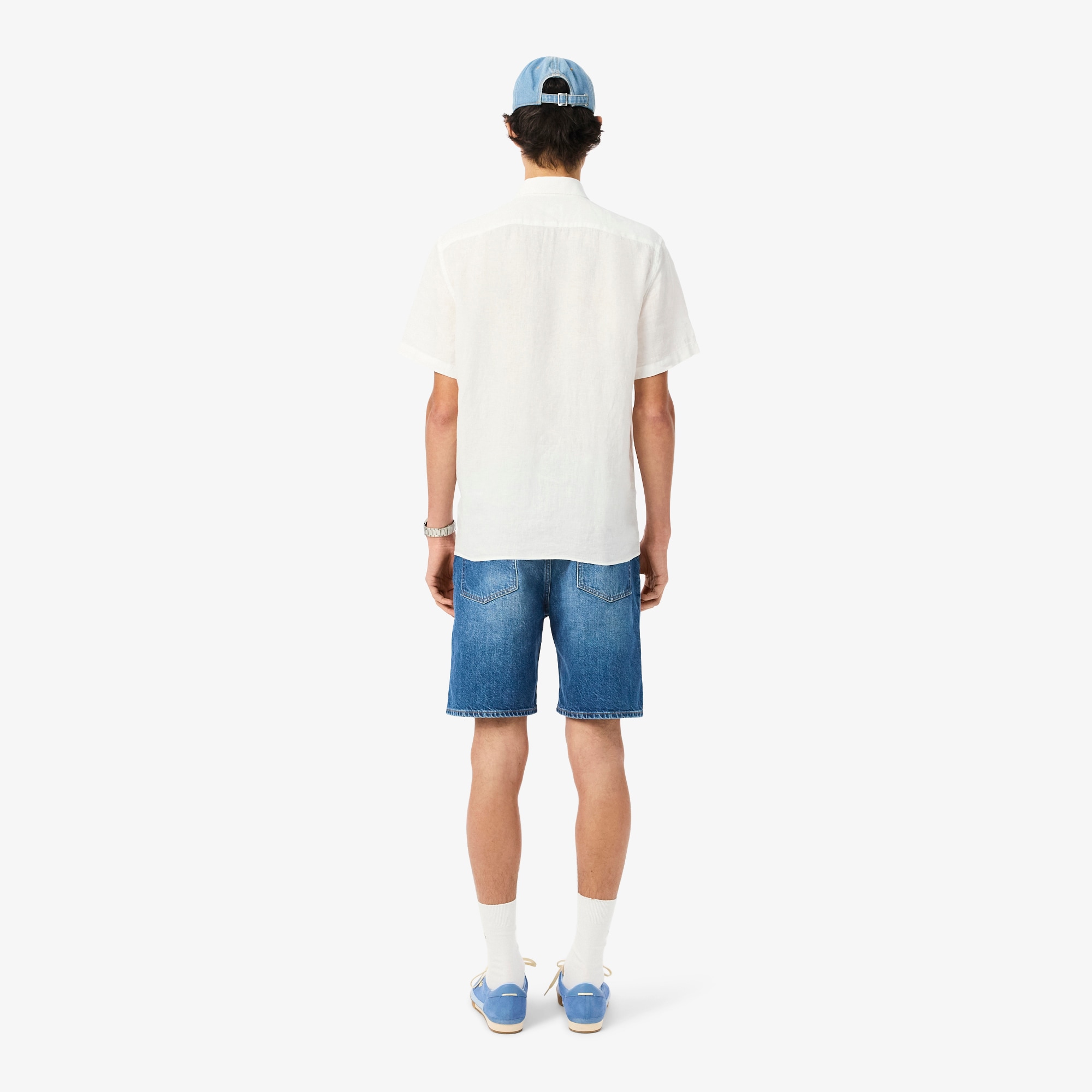 Straight Fit Denim Bermuda Shorts image number 2