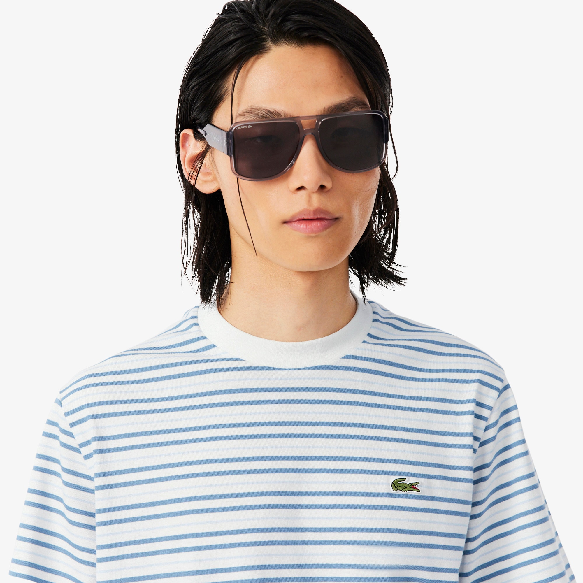 Striped Cotton T-shirt image number 1